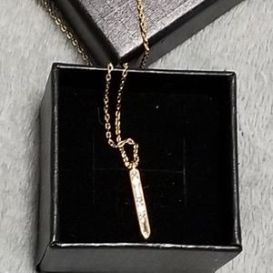 ettika Crystal Bar Drop Necklace